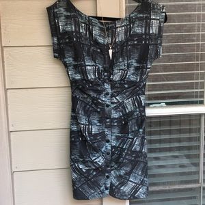 Rachel Comey Black & Gray Reversible V Dress